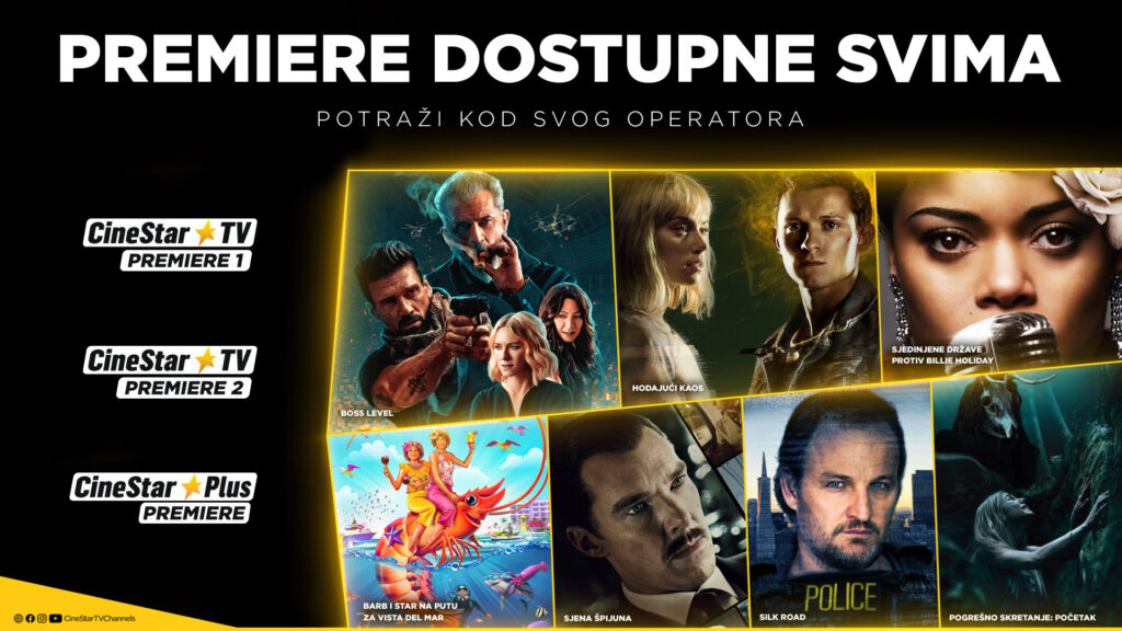 CINESTAR TV CHANNELS PREMIERE OVIH SU BLAGDANA DOSTUPNE SVIMA!