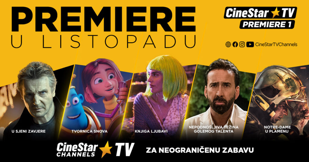 Cinestar TV Premiere vam donosi 6 velikih filmskih naslova u listopadu – uživanje u jesenskim večerima je zagarantirano